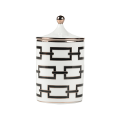 Ginori Catene Black Candle w / Cover